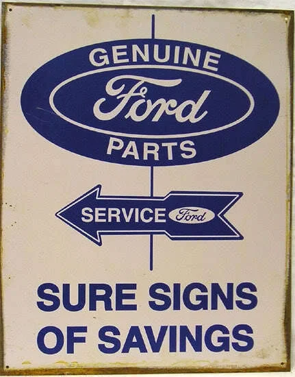 

VINTAGE FORD Parts Service LOGO Fomoco Tin Sign BRAND NEW Metal GARAGE Shed
