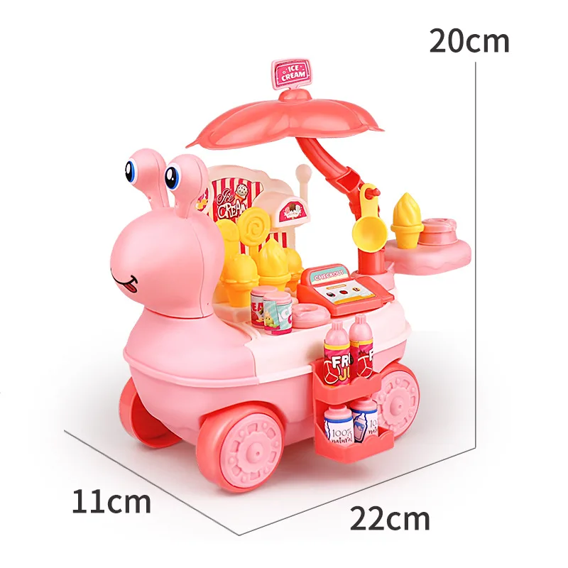 28 Sets of Simulation Snail Ice Cream Sale Car Candy Play House Gift Toy Kitchen Brain Game | Игрушки и хобби