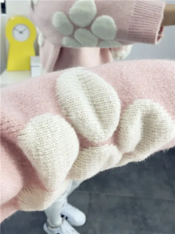 

2020 Hot Sale Women Long Sleeve Pullover Hollow Knitwear O-neck Jacquard Sweater