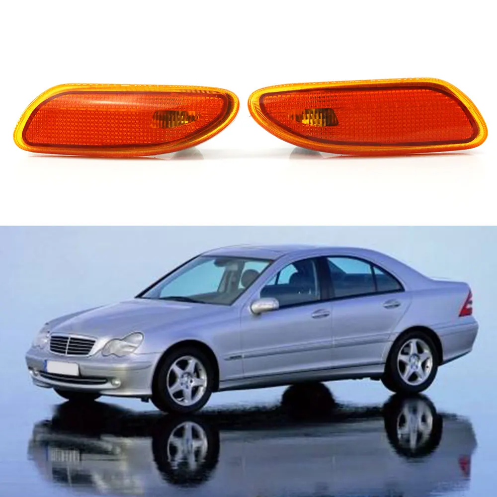 

Боковой габаритный фонарь, указатель поворота бампера для Benz W203 C-Class 2001-2007, поворотный сигнал, автомобильные аксессуары