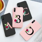 Чехол с буквами алфавита и цветами для Redmi 9A, задняя крышка для телефона Xiaomi Redmi 9A, 9 A, Redmi9a, мягкий силиконовый матовый бампер из ТПУ для Redmi 9AT