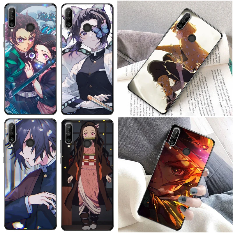 

Demon Slayer Kimetsu No Yaiba Agatsuma Zenitsu Kamado Tanjirou Kamado Nezuko Phone Case For Huawei P30 Pro Lite Cases
