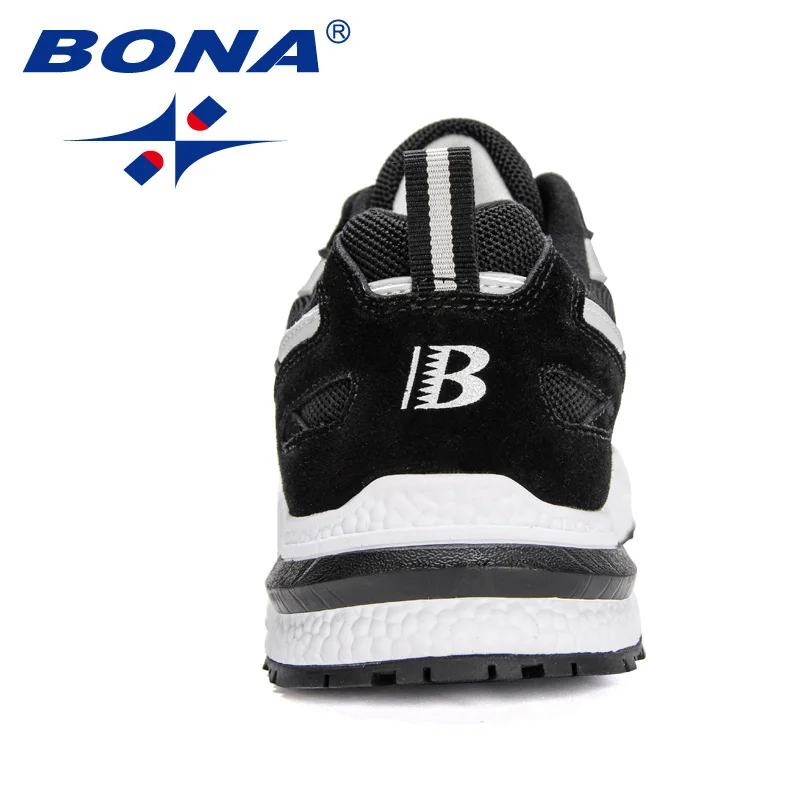 BONA 2021 New Designers Suede Mesh Running Shoes Men Popular Sneakers Walking Shoe Man Jogging Tennis Sport Mansculin Zapatillas