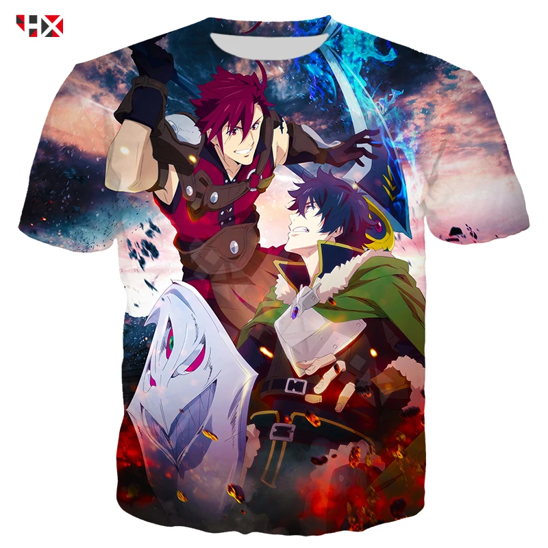 Футболка The Rising of Shield Hero для мужчин и женщин повседневный тренировочный костюм с 3D