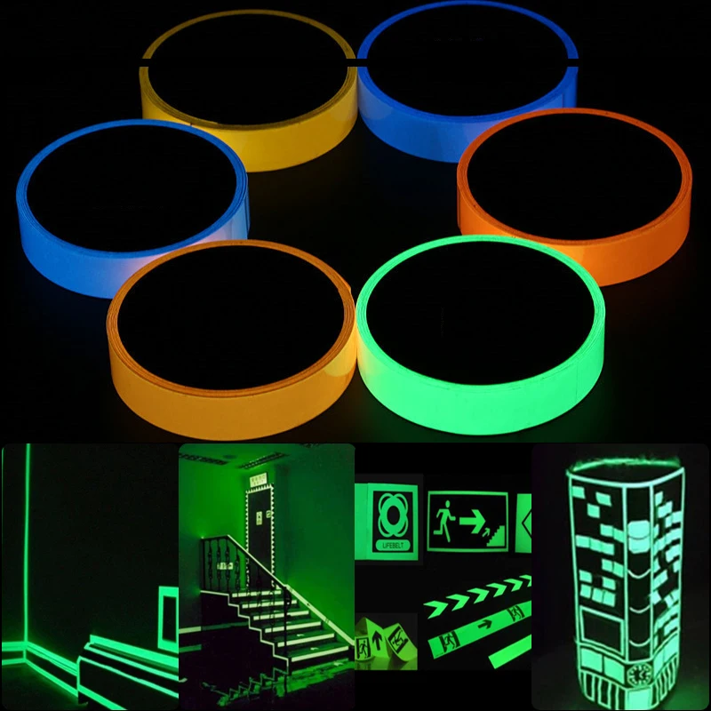 

3M*2CM Home Green Luminous Tapes Strip Glow In The Dark Wall Home Decorations Warning Tape Fluorescent Night Safety Stickers