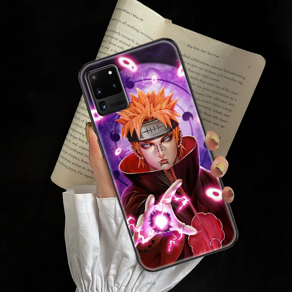 

ANIME Akatsuki Uchiha Narutos Phone case For Samsung Galaxy Note 4 8 9 10 20 S8 S9 S10 S10E S20 Plus UITRA Ultra black 3D shell