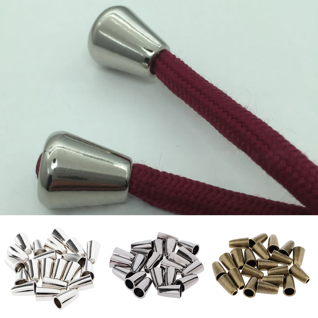 

20pcs Zinc Alloy Bell Drawstring Rope Ends Cord Stopper Rope Paracord Locks