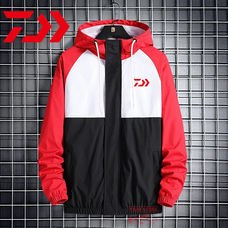 

Одежда Daiwa для рыбалки, одежда с капюшоном для рыбалки, спортивные рубашки для рыбалки на открытом воздухе, Мужская Осенняя дышащая одежда д...