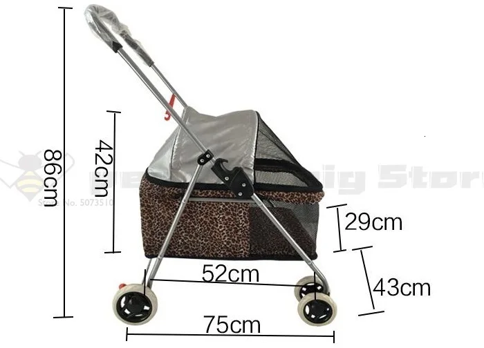 Dog Trailer Vegetable Dog Car Two-wheeled Car Small Dog Walking Pet Car Cat and Dog Out of The Wagon Folding Cart