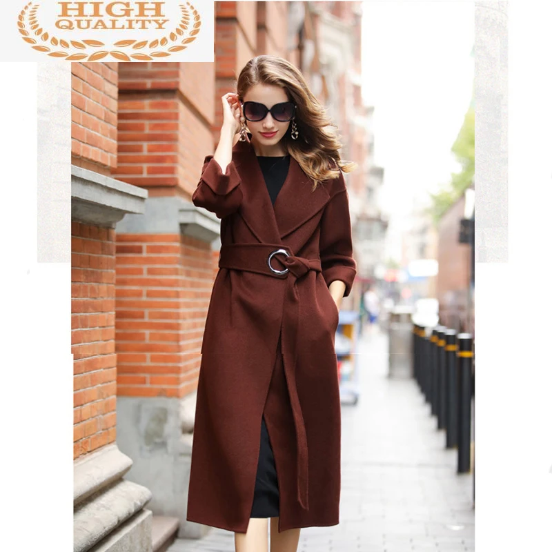 

Шерстяное пальто 100%, Женская куртка, зимняя куртка 2021, женские двухсторонние шерстяные пальто, корейские длинные куртки, Chaqueta Mujer MY3980