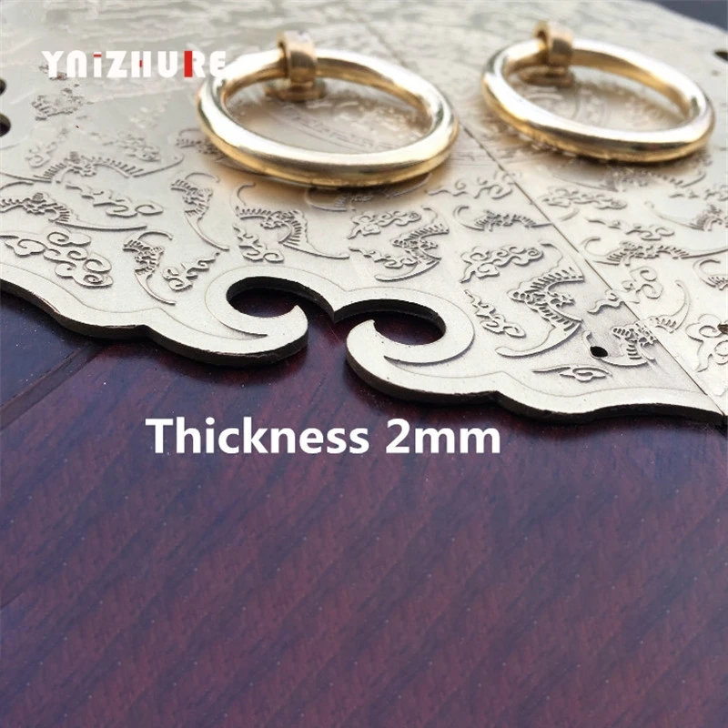 

12cm-35mm Chinese Style Hand Door Pure Copper Wardrobe Round Handle Retro Carved Designs Cabinet Knobs Antique Furniture Handle