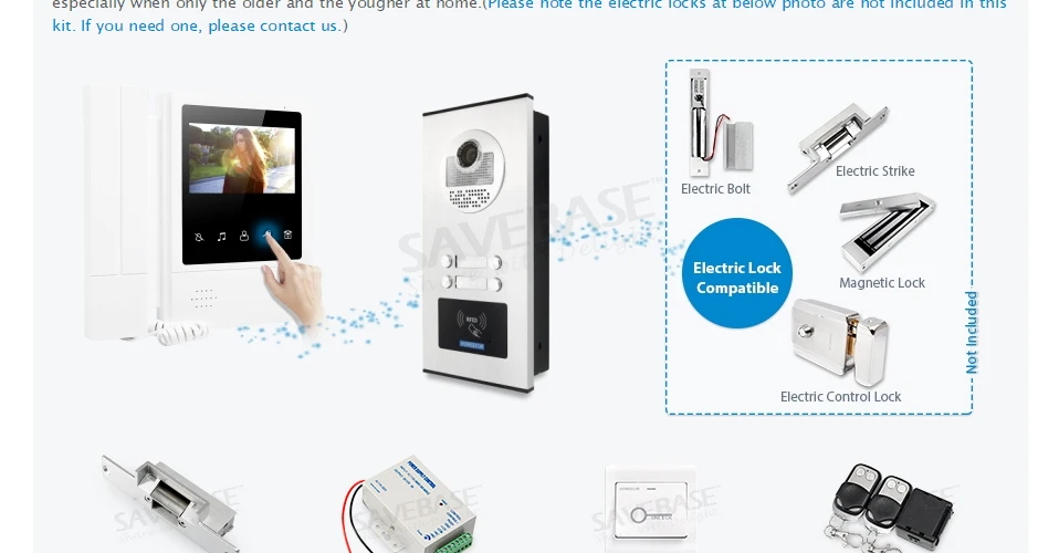 HOMSECUR 4 провода 4," мульти Квартира видео домофон комплект RFID Разблокировка+ немой монитор для дома/плоский 530C/XC011-4