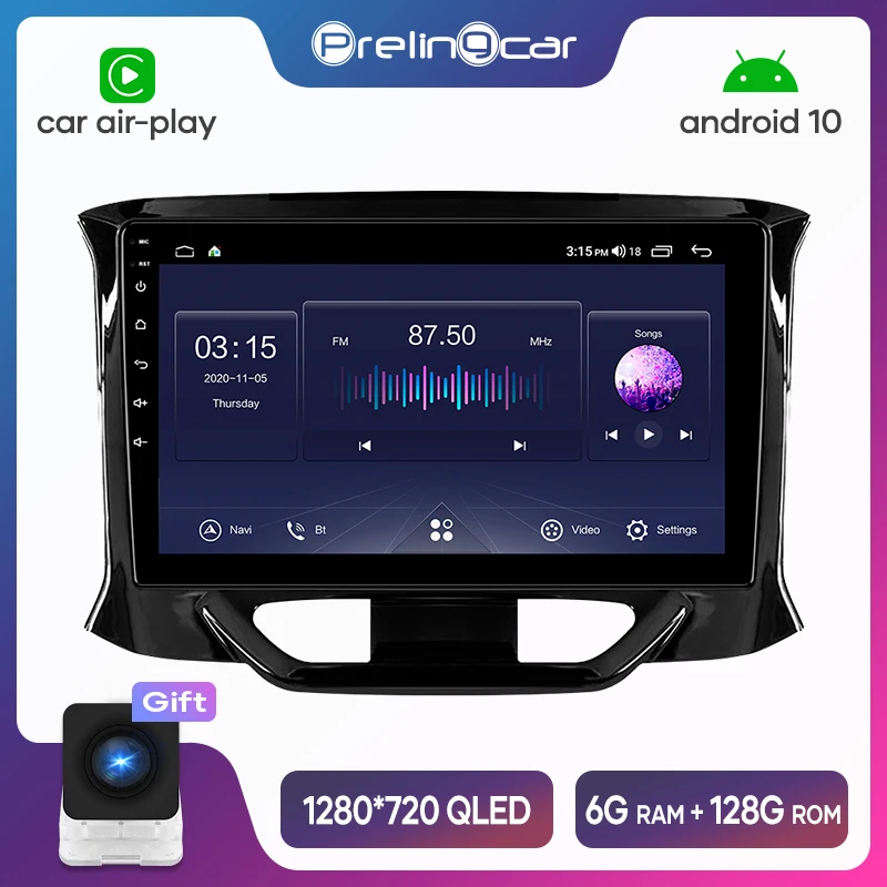 Автомагнитола для Lada Xray 2015-2019 Android 10 стереоприемник видеоплеер мультимедийная