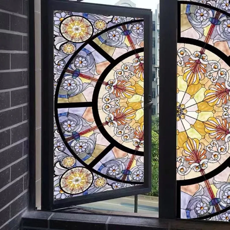 Цветная матовая стеклянная пленка в европейском стиле на заказ