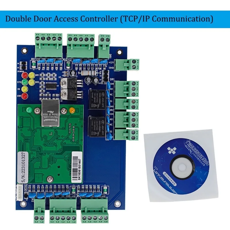 Double Door OBO руки TCP/IP Управление Панель доска с DC12V 5A металлический Питание конвертера для 1/2/4 двери офис Прихожая Системы - Color: Double Door