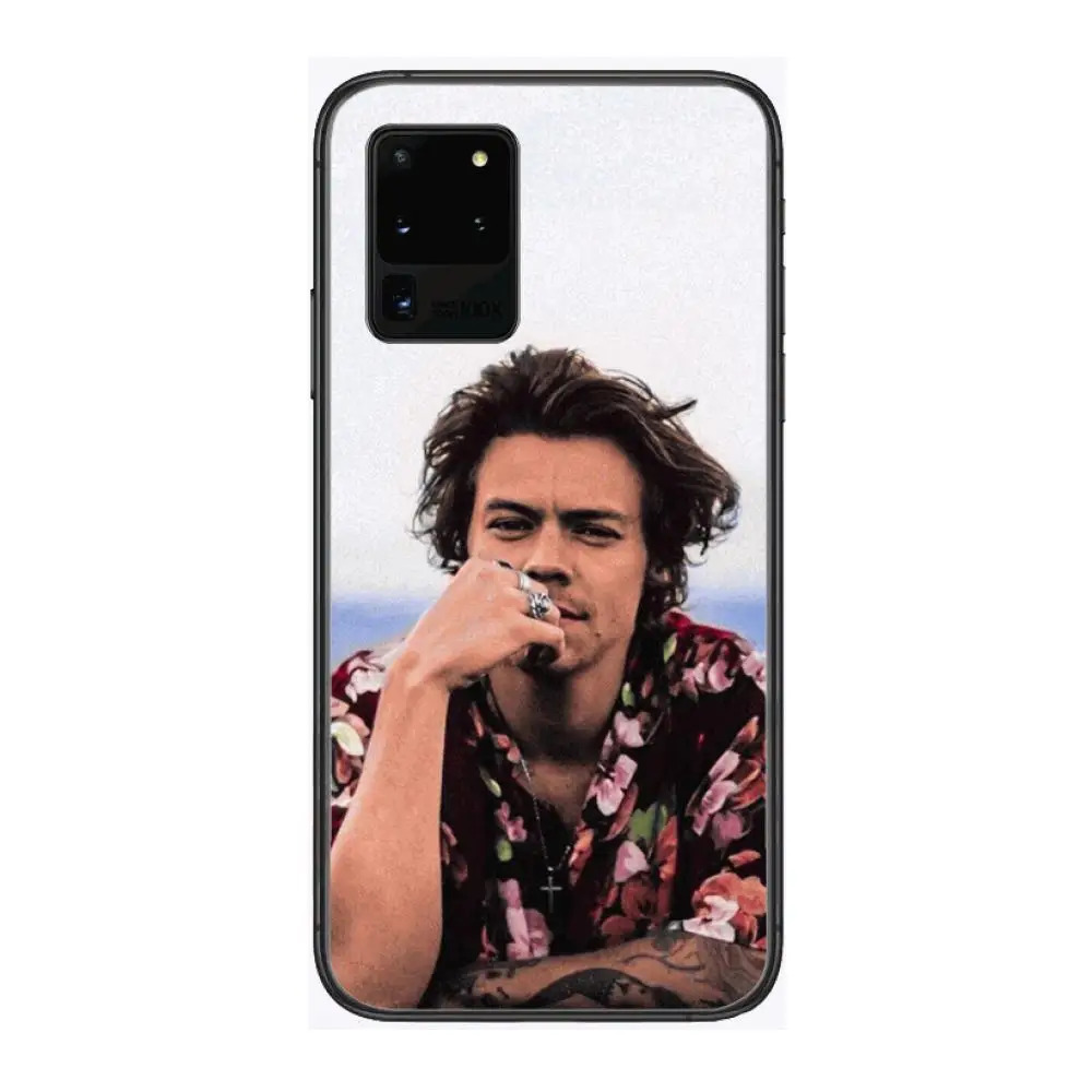 

Case Celebrity Harry Styles Phone cover hull For SamSung Galaxy S 6 7 8 9 10 20 21 Plus Edge E note 5G Lite Ultra black soft
