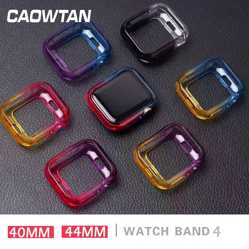 Тонкий чехол для часов Apple Watch корпус 4 мягкий прозрачный TPU Экран протектор