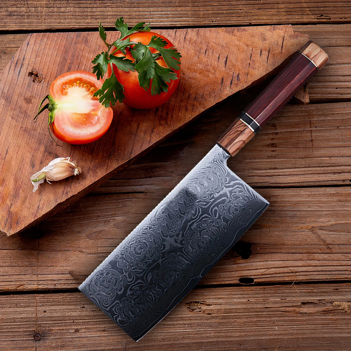 Китайский нож кухонная утварь из нержавеющей стали 7cr17 440C мясник сантоку