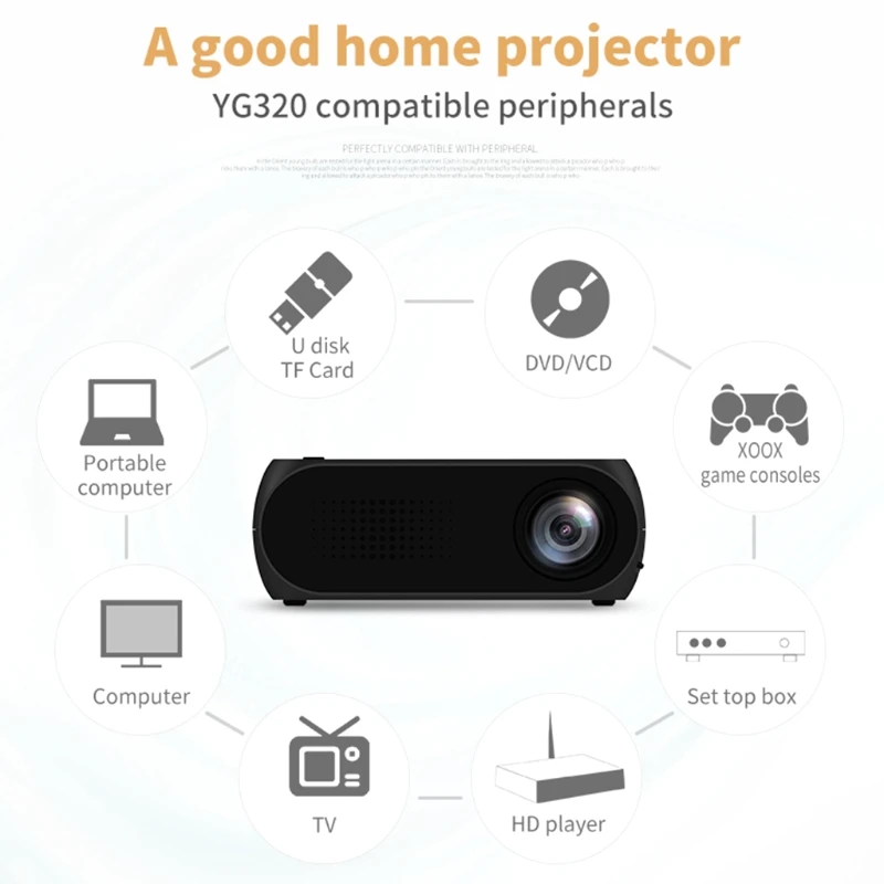 

Mini Portable Home Theater LED Projector, Smart Home Theater Screen