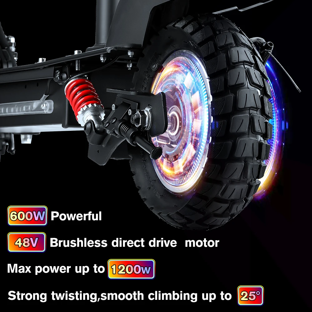 Электрический скутер 13 Ач 45 км/ч электрический самокат для взрослых 10 дюймовый