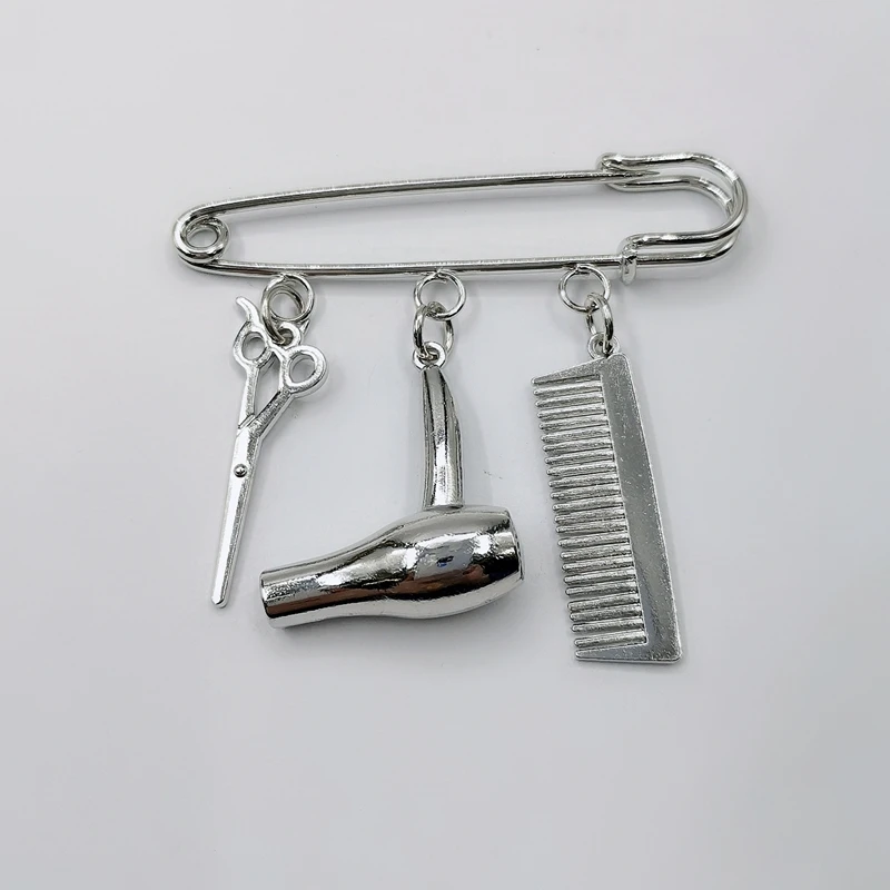 Креативная брошь для парикмахерской популярные украшения парикмахерские