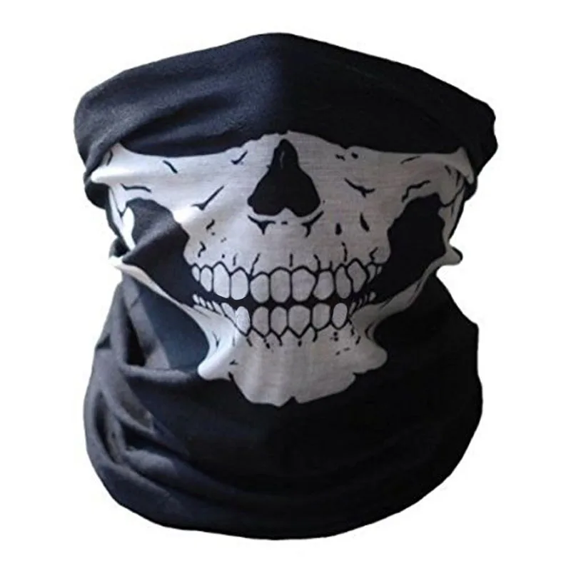 

3PCS Skeleton Skull Bandana Ski Skull Halloween Neck Half Face Mask Cycling Ghost Scarf Neck Bandanas Ski Sport Hiking Scarves