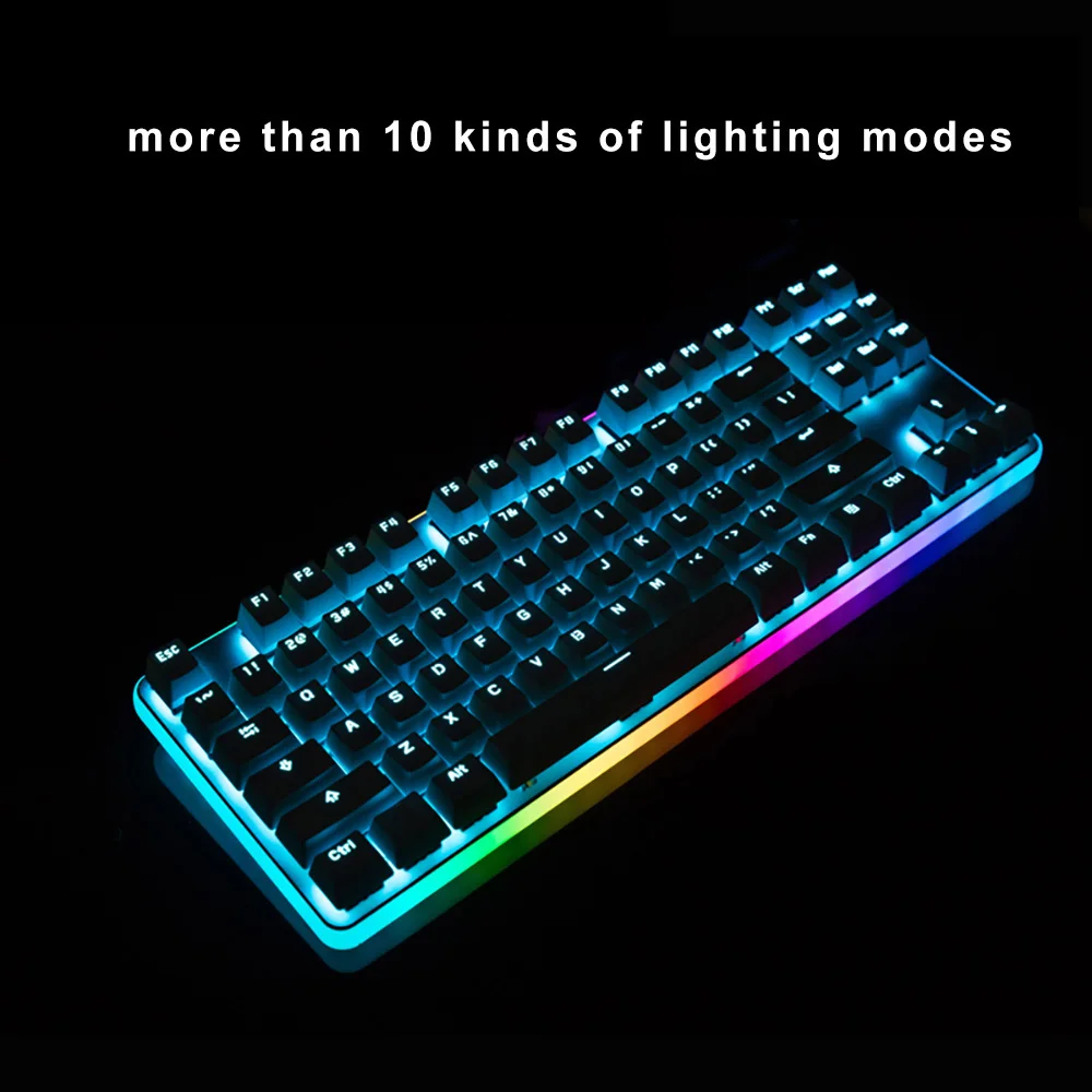 G.K. 87 PRO игровая механическая клавиатура Tenkeyless 87 Key светодиодный светильник RGB с подсветкой Проводная Механическая игровая клавиатура Cherry MX Switch