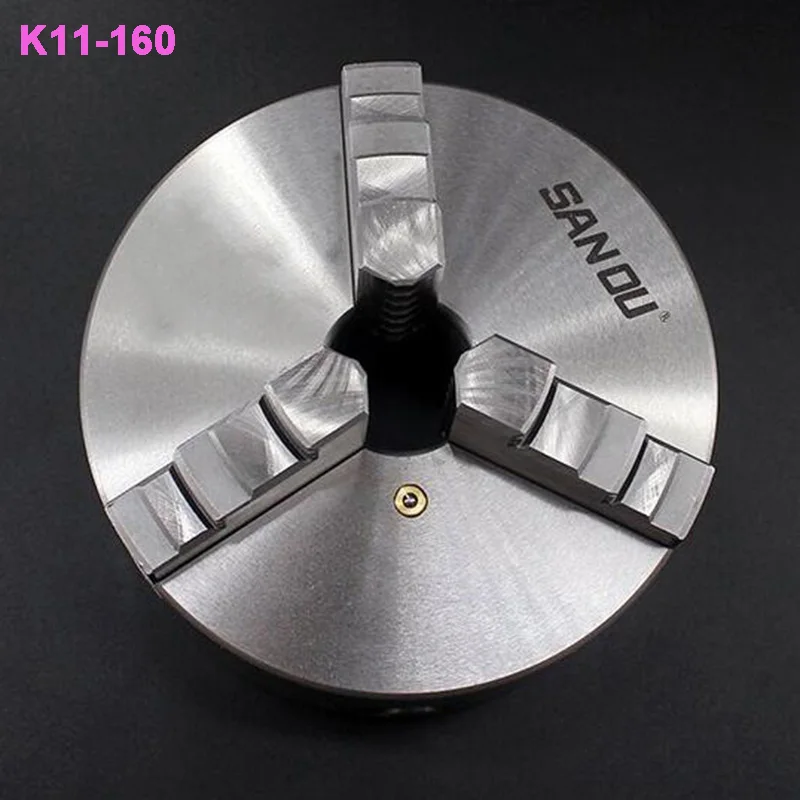 

160mm 3 Jaw Lathe Chuck Self-Centering 6" K11-130 Hardened Steel for Drilling Milling Machine Wrench and Screws