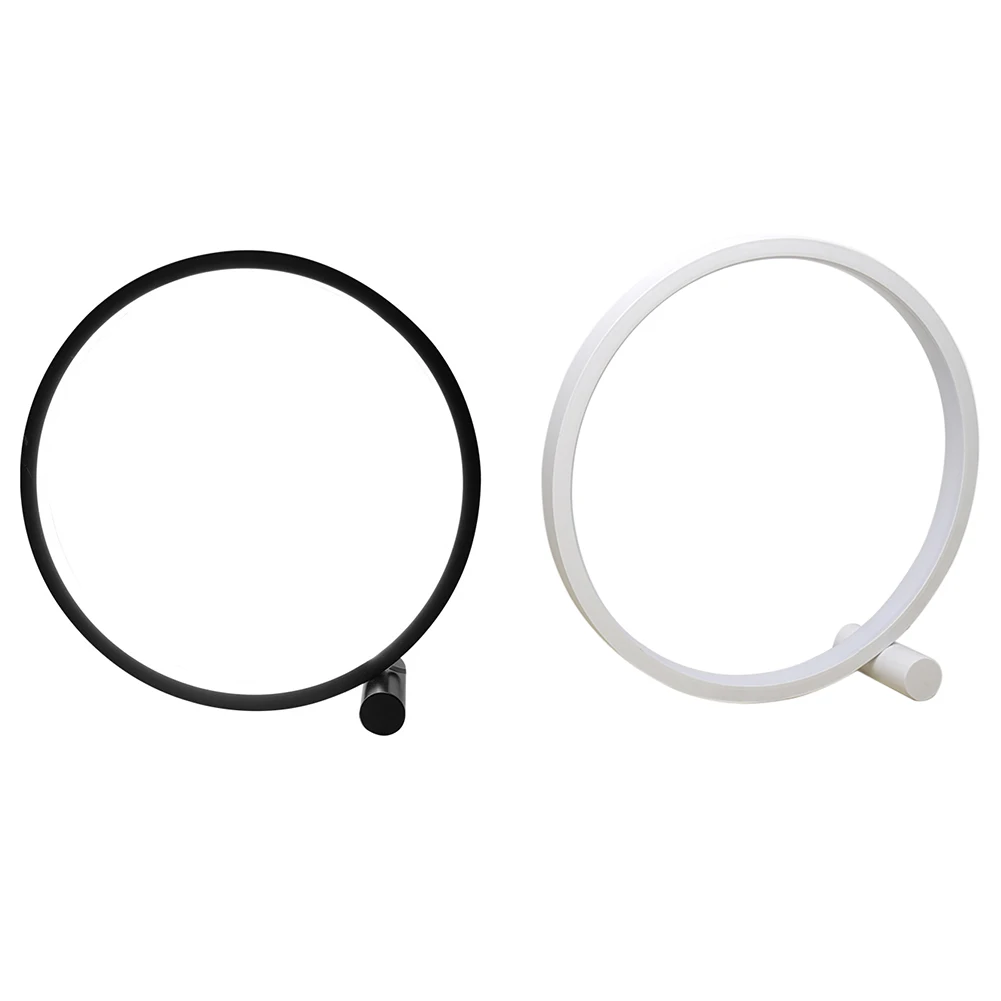 

LED Table Lamp Bedroom Circular Acrylic Desk Lamp For Living Room Black/White Dimmable Bedside Lamp Round Night Light Home Decor