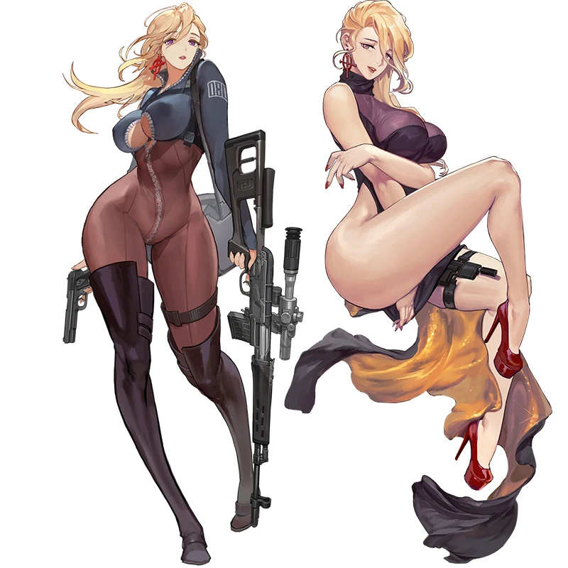 

15CM Sexy Anime Girl Special Agent Lazer Last Origin Car Sticker High Quality Decal Vinyl Laptop Decal Waterproof PVC