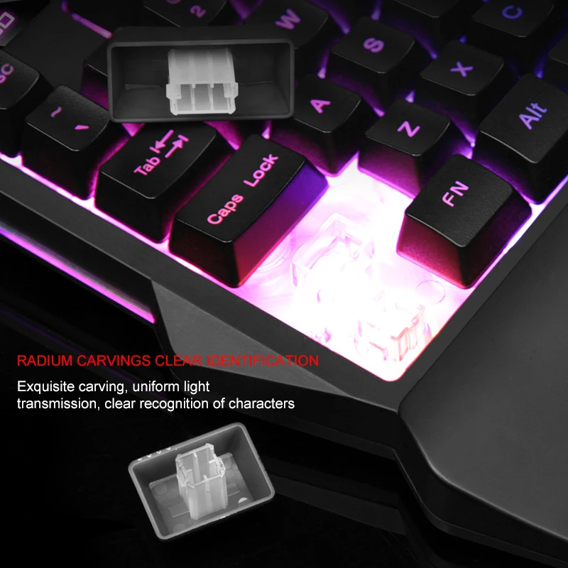 Механическая игровая клавиатура с одной рукой для ПК PS4 Xbox Gamer RGB подсветкой