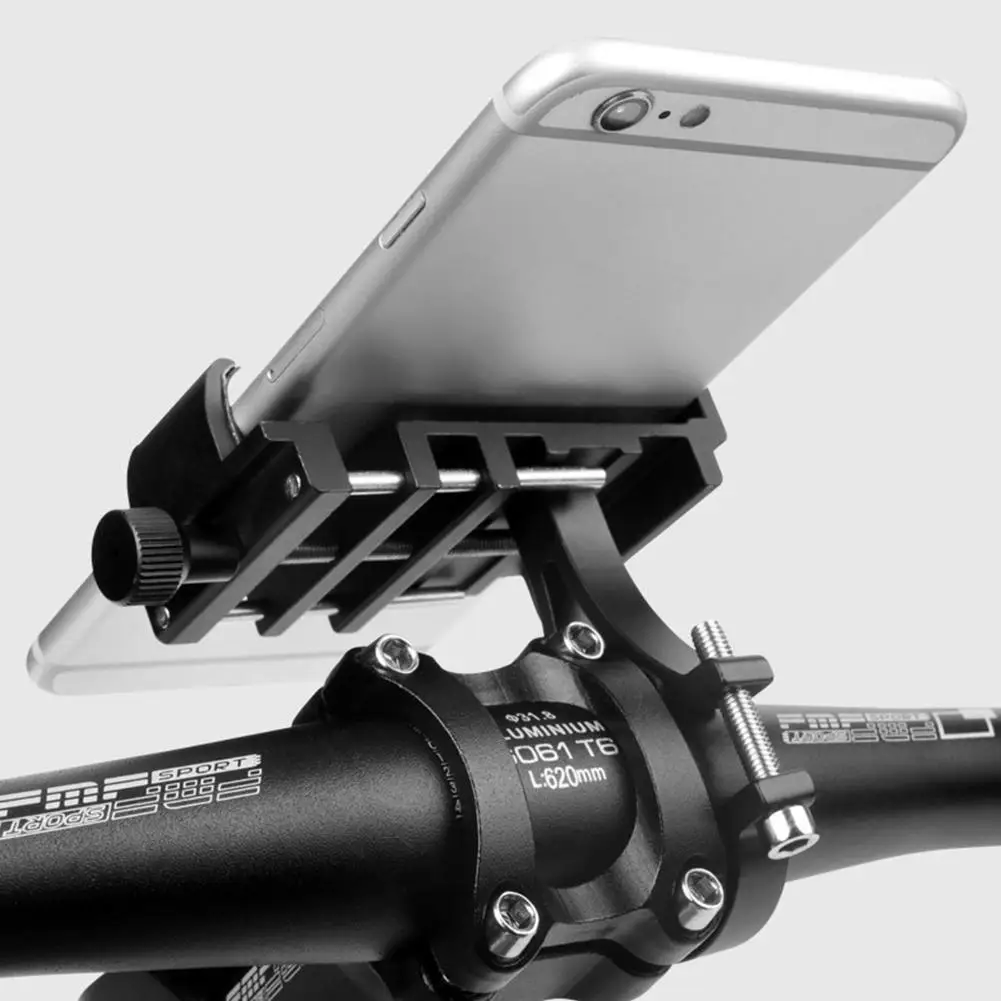 adjustable bicycle mobile phone holder bike motorcycle handlebar clip stand for 3 5 6 5 inch phone holder gps mount bracket free global shipping