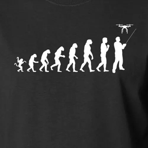 

Evolution Drone Pilot Grappige Uav Quadcopter Phantom Aircraft Aerospace Tee T-shirt