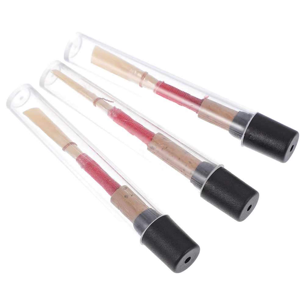 

3 Pcs Professional Oboe Reeds Oboe Parts with Storage Boxes (Wood Color)