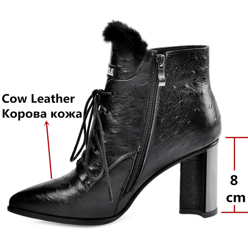 Женские ботинки-Челси FEDONAS теплые короткие ботинки из натуральной кожи на