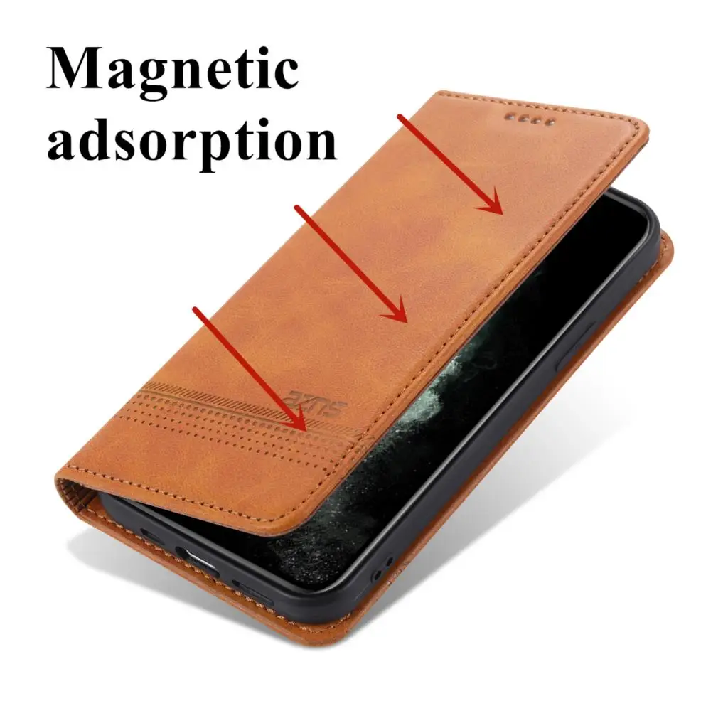 Deluxe Magnetic adsorption leather case for Xiaomi Redmi 9 Power 9T 9A 9C Redmi 10 Prime 10A 10C Flip Cover Protective Case