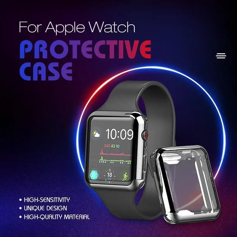 

44/42/40/38MM Protective Case for Apple Watch For iWatch 4/5/6/SE Watch Screen Protector Hand Watchcase Wholesale