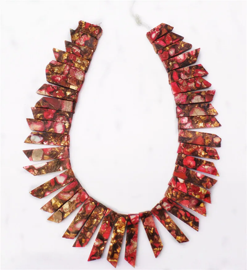 

1 нить, оптовая продажа, красная морская яшма и Пирит, продолговатые бусины россыпью, 15,5 дюйма, S105