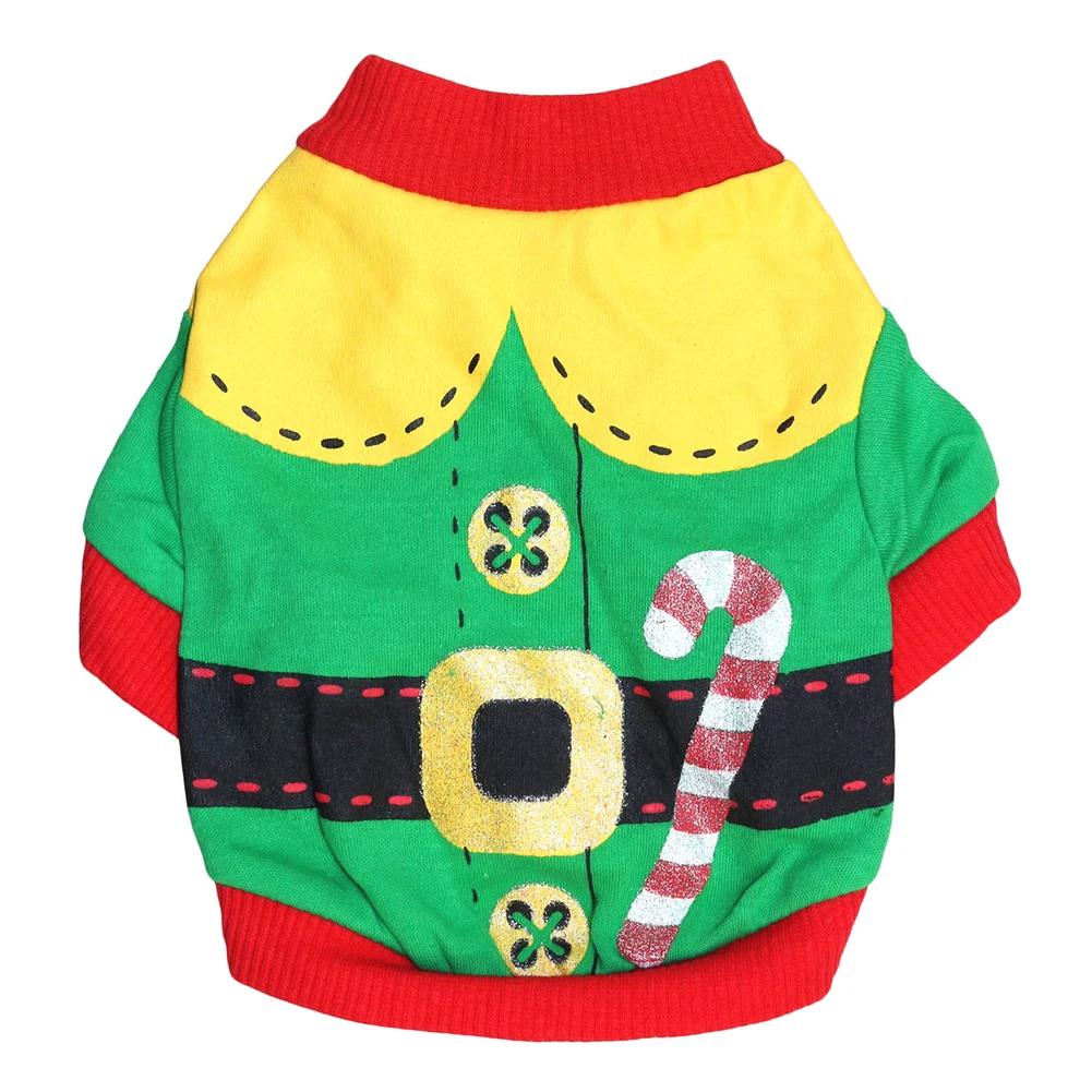 Новинка Рождественская Мягкая прочная футболка для питомцев щенков собак кошек