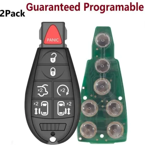 

2 Remote Car Key Fob For 2008-2020 Dodge Grand Caravan Chrysler Town&Country car accessories