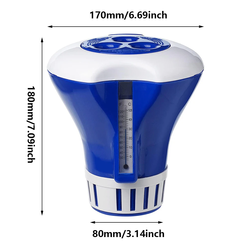 

Swimming Pool Floating Chemical Chlorine Dispenser Swimming Pool Accessory Thermometer Disinfection Automatic Applicator Pump