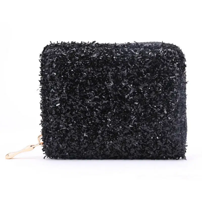 

Роскошный женский короткий кошелек KANDRA, клатч из искусственной кожи с блестками, Дамский кошелек, держатель для карт, кошелек для монет, мал...