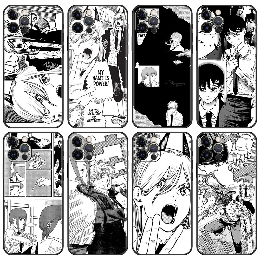 

Comic Chainsaw Man Fitted Case for iPhone 13 6.1 inches 11 7 12 Pro XR X XS Max 6 6S 8 Plus 5 5S SE Tpu Soft Phone Capa