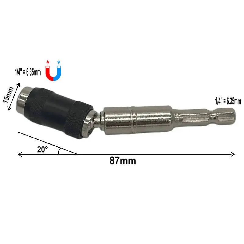 1/4 &quotHex Magnetic Screw Drill Tip Quick Change Locking Bit Holder Tool Drive Guide Extension Rod Wood | Инструменты