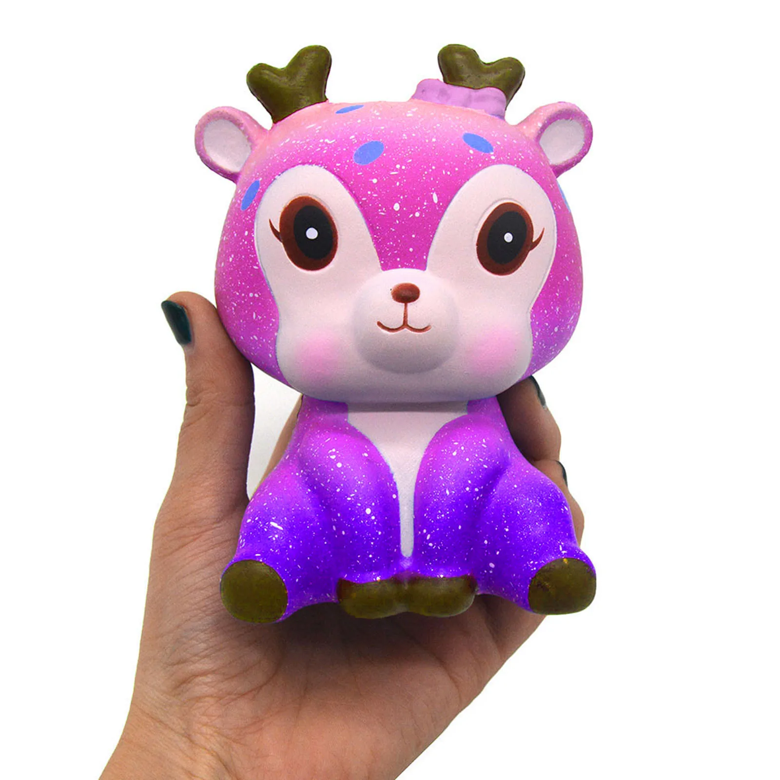 

Kawaii Cartoon Galaxy Deer Slow Rising Cream Scented Stress Reliever Toy Antistress Fidget Spinner Squishy Toy Stress Reliever