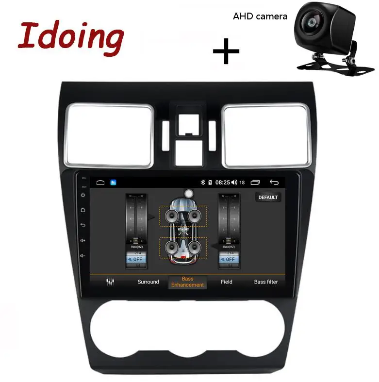 Standard with AHD Idoing 9"2.5D Car Android 8.1 Radio GPS Multimedia Player 4G+64G Octa Core For Subaru WRX Forester- Navigation NO 2DIN - Цвет: Standard with AHD