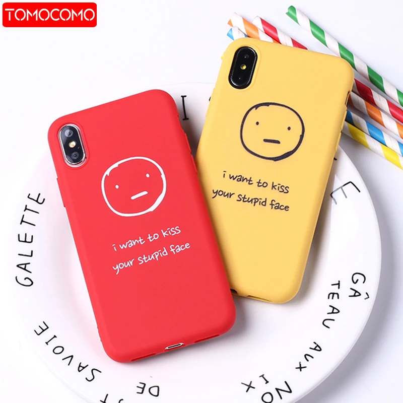 

Funny Expression Cartoon Cute Soft Matte Silicone Candy Case Coque For iPhone 12 11 Pro 6 6S 5S 8 8Plus X XR XS Max 7 7Plus