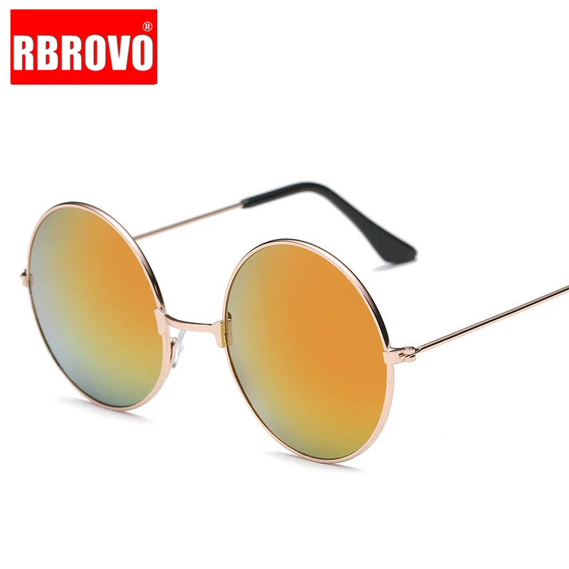 RBrovo 2020 круглые металлические солнцезащитные очки женские карамельные цвета
