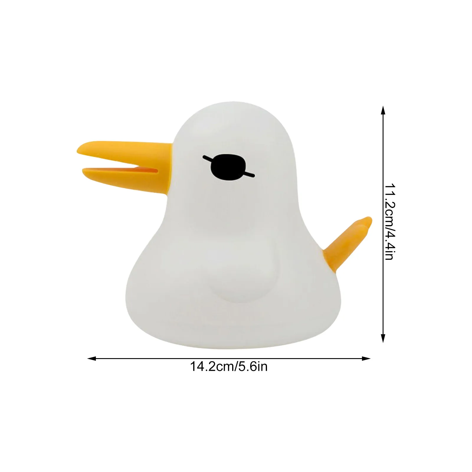 

Cute Home Night Lights For Kids USB Rechargeable Lamps ABS+PC Bedside Lamp Touch Control & Timer Setting White Duck Decoration