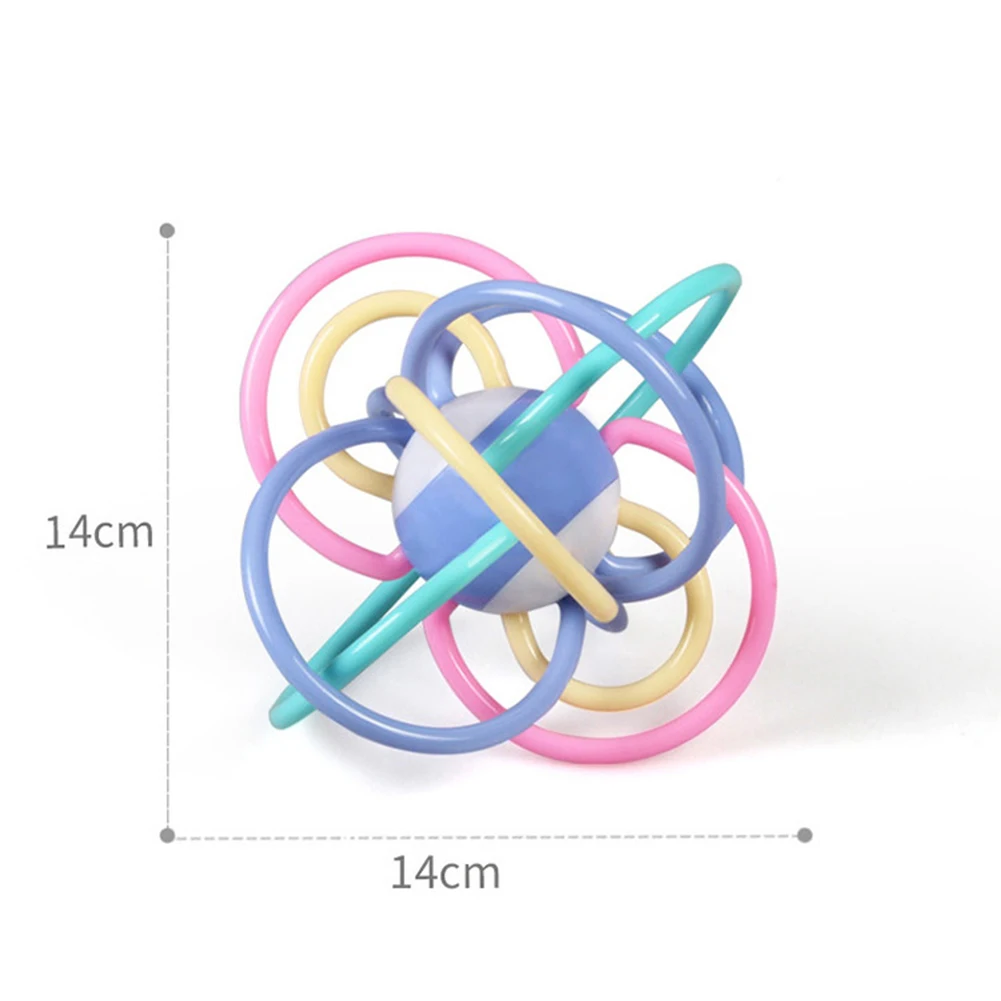 

New Born Development Ball Safety Soft Teeth Toy Baby Music Plastic Infant Pacifier Weep Tear Newborn Early Education Rattle
